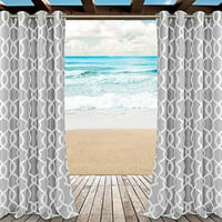 LORDTEX Burlap Linen Look Outdoor Curtains for Patio Cabana and Gazebo Grommet Indoor//Outdoor Voile Sheer Drapes Porch 52 x 108 inch, Ivory 2 Panels Waterproof Sheer Curtains for Pergola